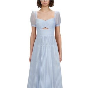 Self-Portrait Light Blue Maxi Dress